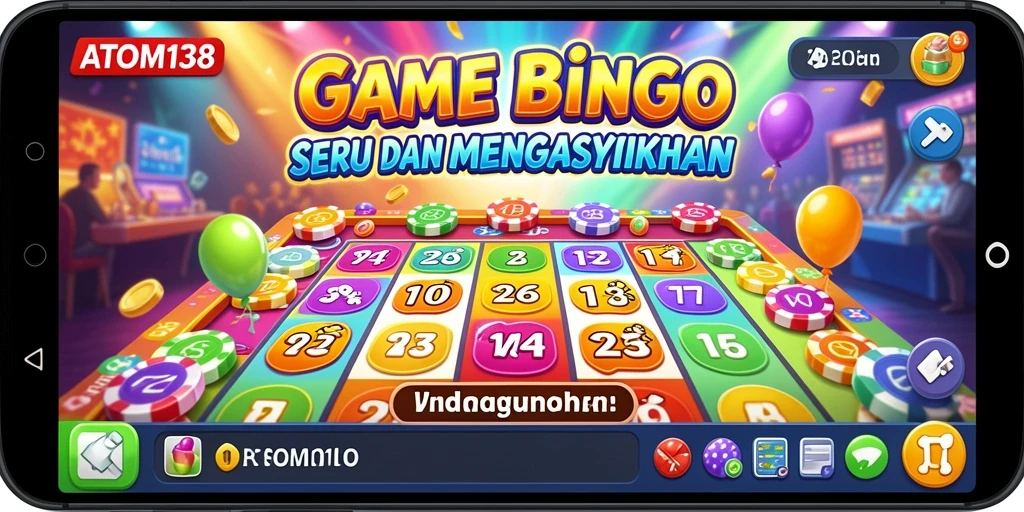 Tampilan gameplay seru dari ATOM138 dengan suasana Bingo yang menegangkan.