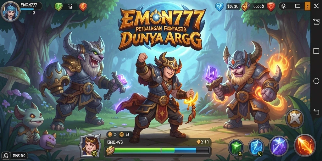 Tampilan gameplay EMON777 yang seru dalam aksi ARPG.