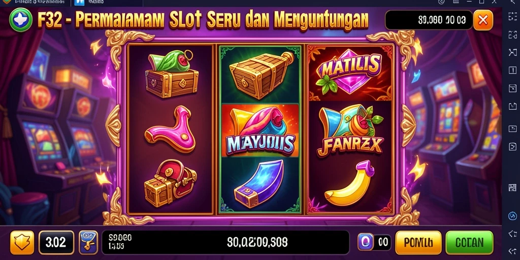 Tampilan gameplay slot F32 yang menarik dan penuh warna.