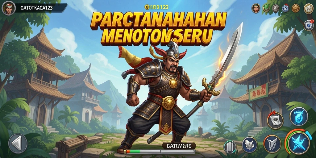 Tampilan menarik dari gameplay GATOTKACA123 dalam pertahanan menara.