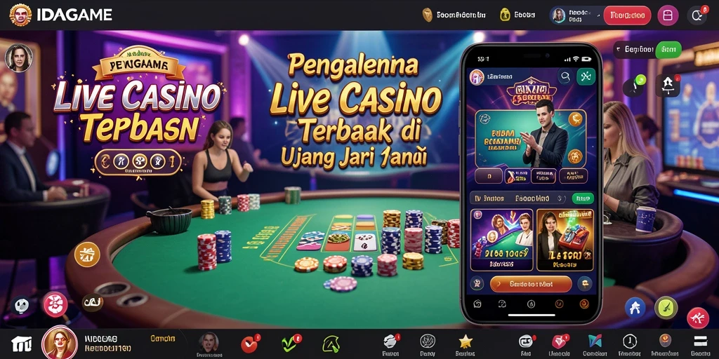 Tampilan menarik gameplay Live Casino di IDAGAME.