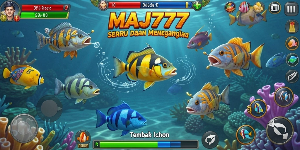 Tampilan gameplay Tembak Ikan yang seru dan dinamis di MAJ777.