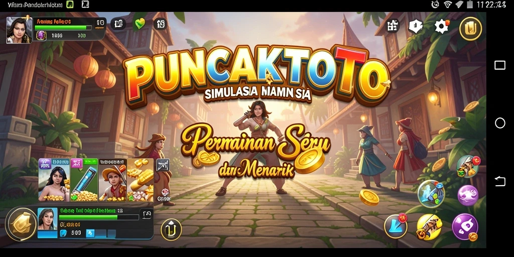 Tangkapan layar PUNCAKTOTO menampilkan gameplay simulasi yang menakjubkan.