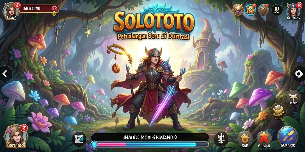 Tampilan gameplay menarik dalam petualangan fantasi.