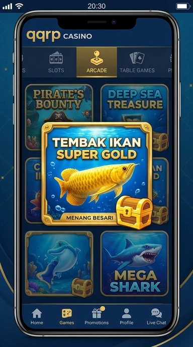 Tangkapan layar utama aplikasi qqrp saat pengguna menjelajahi katalog.